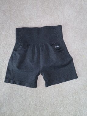 AYBL Black High-Rise Knit Athletic Shorts